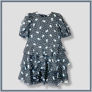 SANDY LIANG X TARGET FLORAL PRINT SHORT SLEEVE TIERED DRESS